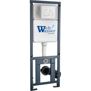 Инсталляция для унитаза WeltWasser Marberg 410 RD WT 10000011209, кнопка белая глянцевая